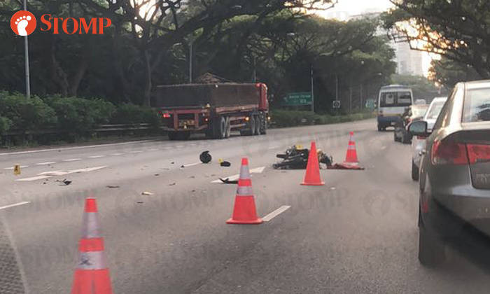 Motorcyclist, 20, dies from traumatic injuries after accident with trailer along ECP
