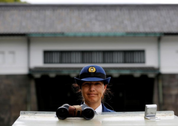 Security beefed up in Tokyo as emperor prepares to abdicate
