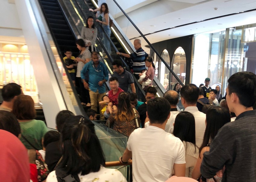 Boy, 5, injured after slipper gets caught in Jewel Changi Airport's escalator