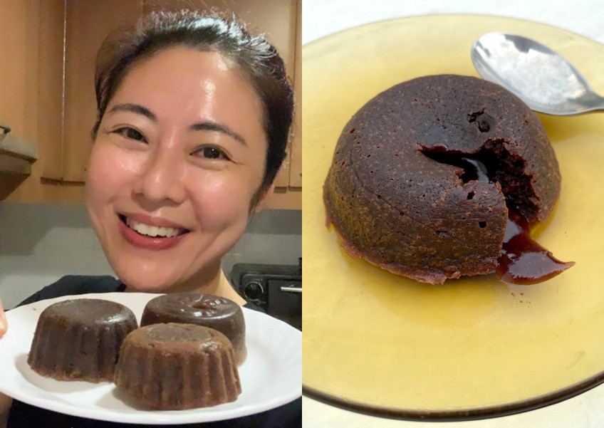 I try Cynthia Koh's easy recipe for air fryer lava cake and I'll never pay for one again