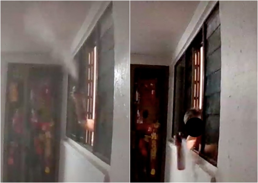 I'm afraid of mosquitoes, granny in Teck Whye says after spraying insecticide at neighbour's flat for years