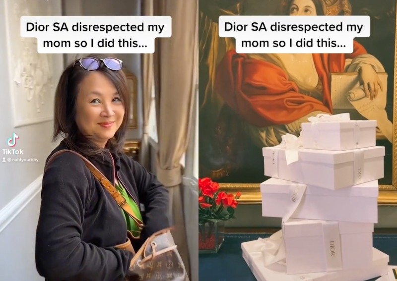 'Never disrespect my mum': Singaporean buys multiple bags after mum was ignored at Dior outlet in Rome