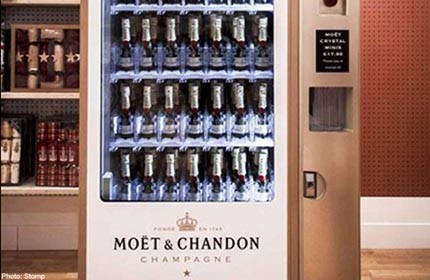 Vending machines are not always cheap: This one dispenses champagne