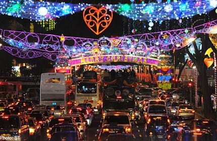 Orchard lights up - in 'safer' colours