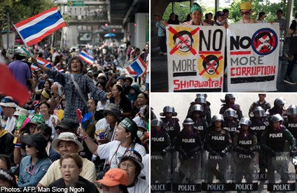 Thai protesters target PM's party headquarters
