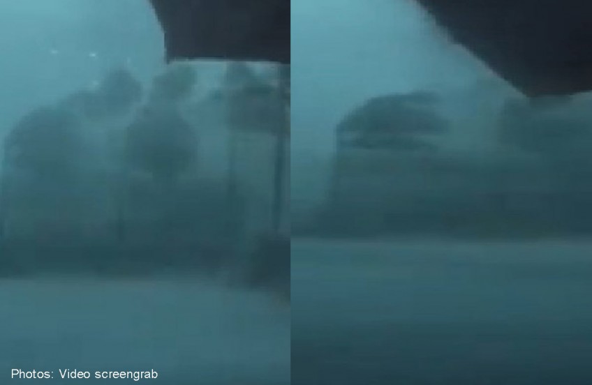 Video of terrifying storm in Singapore leaves viewers in shock