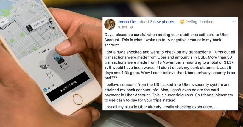 Singaporean gets charged $1.3K for Uber rides she didn't take - and she's not the only one