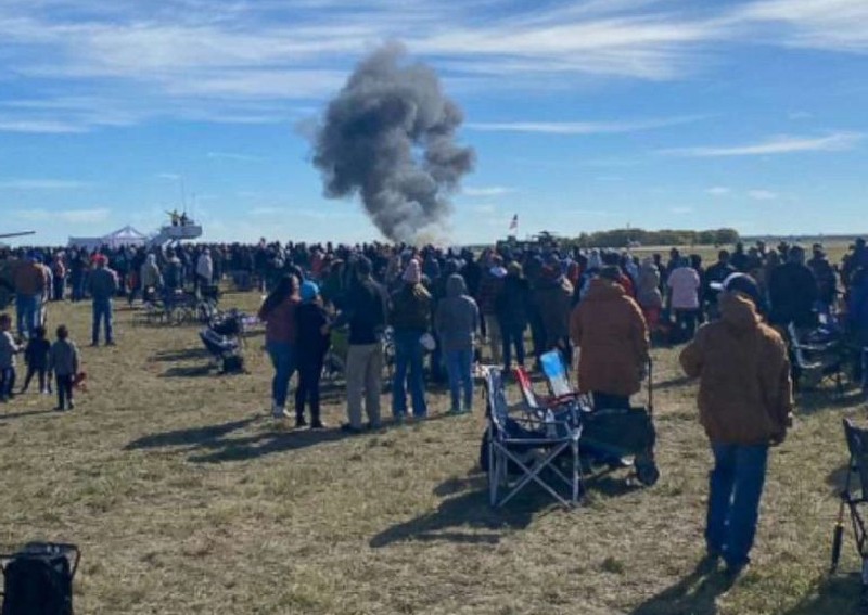 Two aircraft collide and crash at World War Two airshow in Texas
