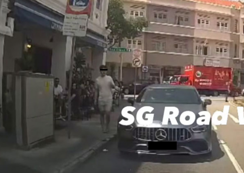 'Don't big shot': Man confronts Mercedes-Benz driver who went against traffic to park his car
