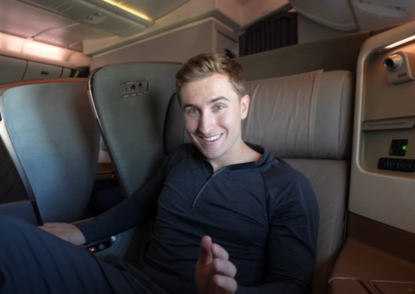 Is this SIA business class flight worth $16k? 'Definitely not' says YouTuber, despite enjoying the food and 'God-tier' entertainment