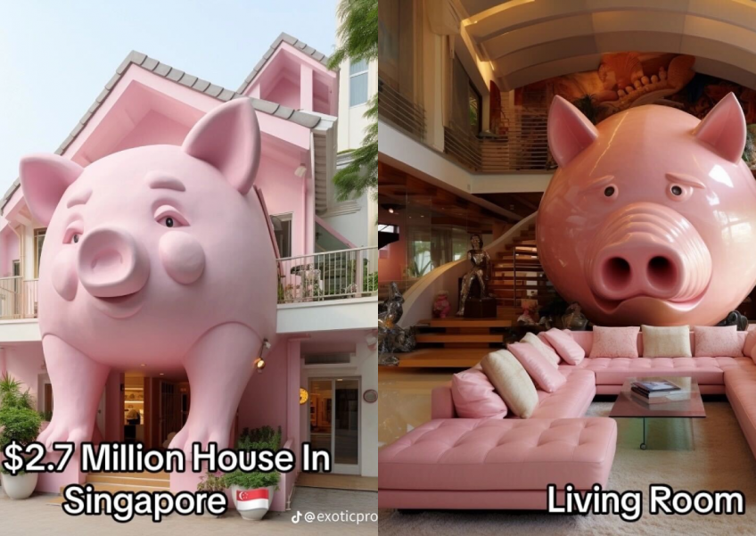 AI or architectural wonder? This $2.7m pink pig-inspired house in Tanglin piques netizens' curiosity