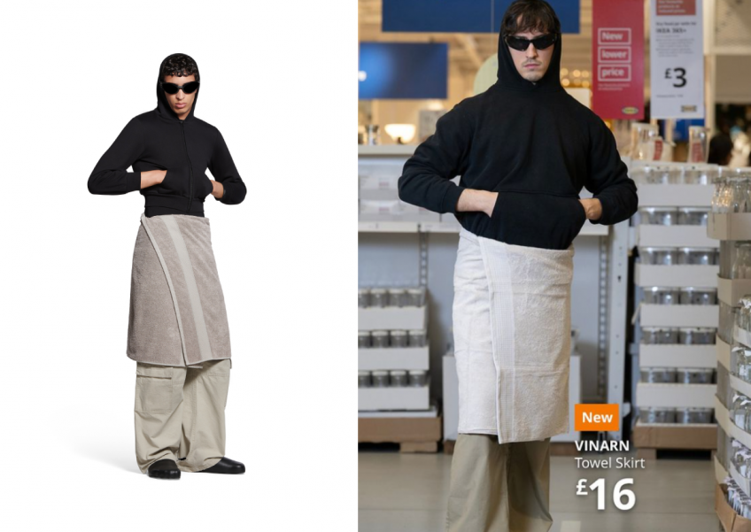 Balenciaga unveils $1,250 towel skirt, Ikea fires back with $12.50 alternative 