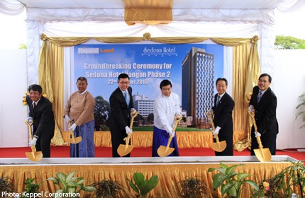 Keppel Land breaks ground to add new building wing to Yangon hotel