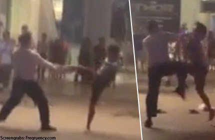 Caught on camera: Security guard and youth in 'kungfu' fight outside The Cathay