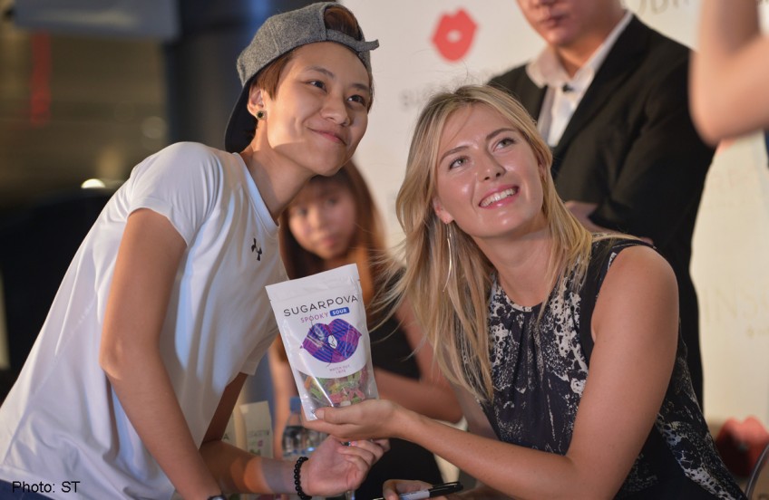 Maria Sharapova launches candy line in Singapore