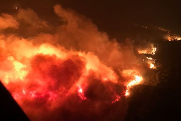 Helicopters pluck 42 people, 5 dogs and cat from brink of California wildfire