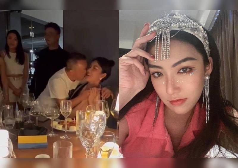 'It's normal': Eric Tsang seen kissing 26-year-old Malaysian model at her birthday party but claims he doesn't know her