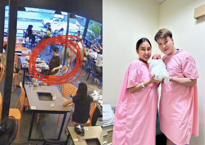 No joke: Thai woman goes into labour at mookata restaurant, insists she will return to finish food