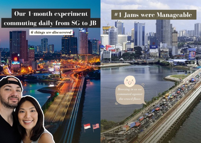 Traffic jam wasn't that bad, says couple who tried commuting from JB to Singapore for work every day