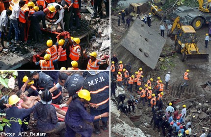 Up to 70 feared trapped in Mumbai building collapse