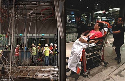 Three injured after ceiling at Jem mall collapses