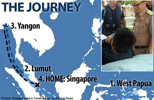Singaporean navy officer cadet evacuated by Thai Navy