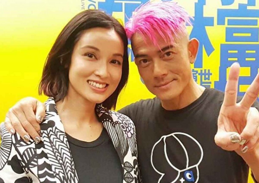 Netizens praise Michelle Saram, 41, for looking young and beautiful in selfie with Aaron Kwok