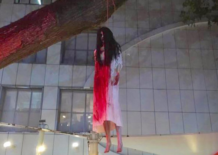 SCAPE takes down scary Halloween display of a hanged woman after uproar