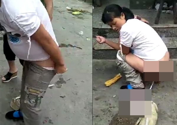 Newborn baby falls on road after woman pulls pants down to deliver in public