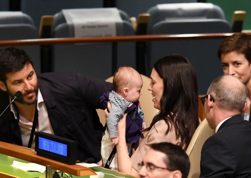New Zealand PM brings 3-month-old baby to UN assembly