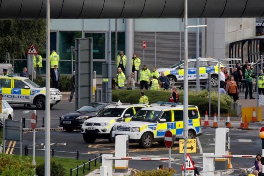 Bomb disposal officers respond to suspicious package at UK's Manchester Airport
