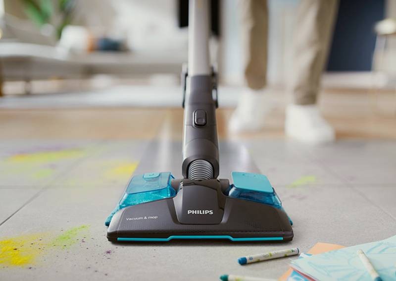Philips' newest cordless stick vacuum can suck and wet wipe at the same time
