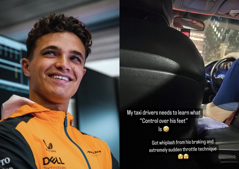 This cabby has F1's Lando Norris commenting on his driving skills 