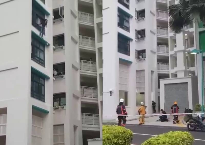 Woman who jumped off 5th storey of Eunos block in viral videos survives