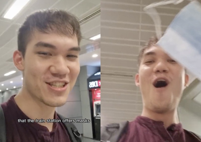 Influencer forgets his mask at MRT station, guess who gives him a spare?