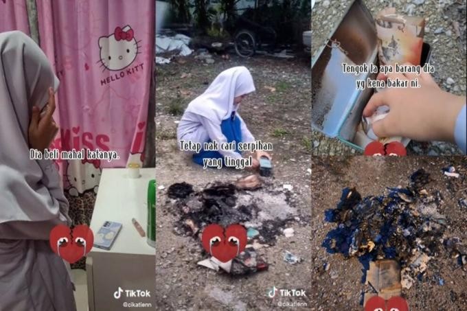 Malaysian girl in tears after finding K-pop collectibles burnt by dad