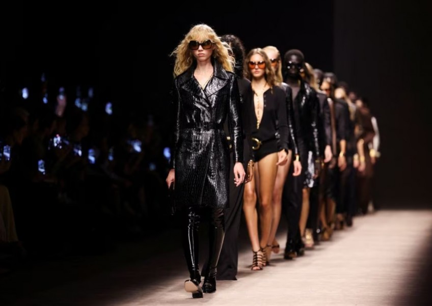 Peter Hawkings offers slinky designs in Tom Ford debut at Milan Fashion Week