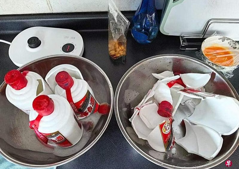 $2,500 wasted: Alcohol retailer bemoans losses after deliveryman kicks and shatters bottles of Moutai