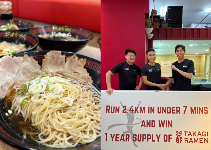 Can you run 2.4km in under 7 minutes? Get a year's supply of unlimited noodles from Takagi Ramen if you can