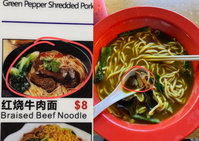 'The more I dig, the more frustrated I become': Diner served 'tiny pieces' of beef in noodles from Orchard Plaza eatery