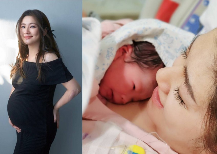 Selina Jen gives birth to baby boy, instructed boyfriend on first thing to do after her delivery