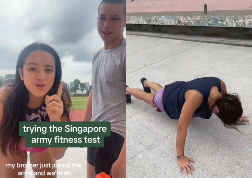 'Mum did more push-ups than his platoon': Family decides to bond by attempting IPPT test together