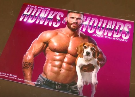 'Hunks and Hounds' calendar pairs bodybuilders with rescue pups