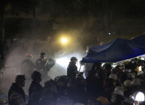 Police flatten pro-Palestinian protest camp at UCLA, arrest protesters