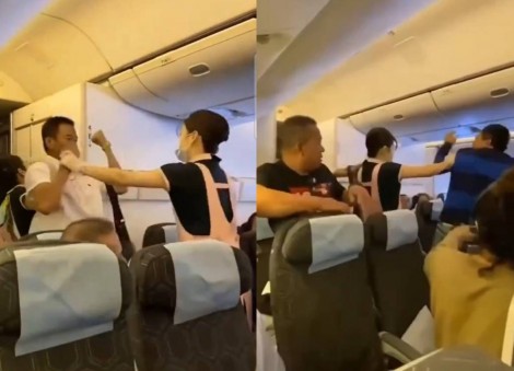 Eva Air stewardesses lauded for bravery after breaking up mid-air scuffle between 2 men