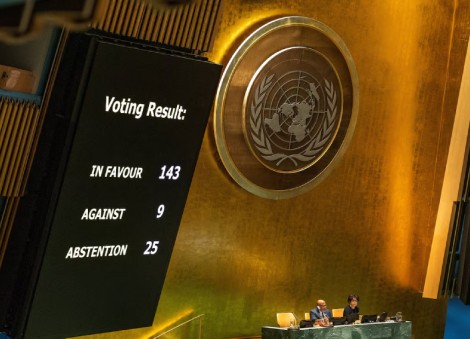 UN General Assembly backs Palestinian bid for membership