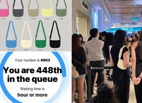 'Singaporeans are really free': Shoppers wait up to 6 hours to snag puffy bags at Ngee Ann City